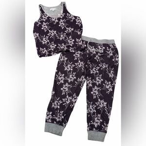 Karen Neuburger Kids Pajama Set - Dark Purple and Gray